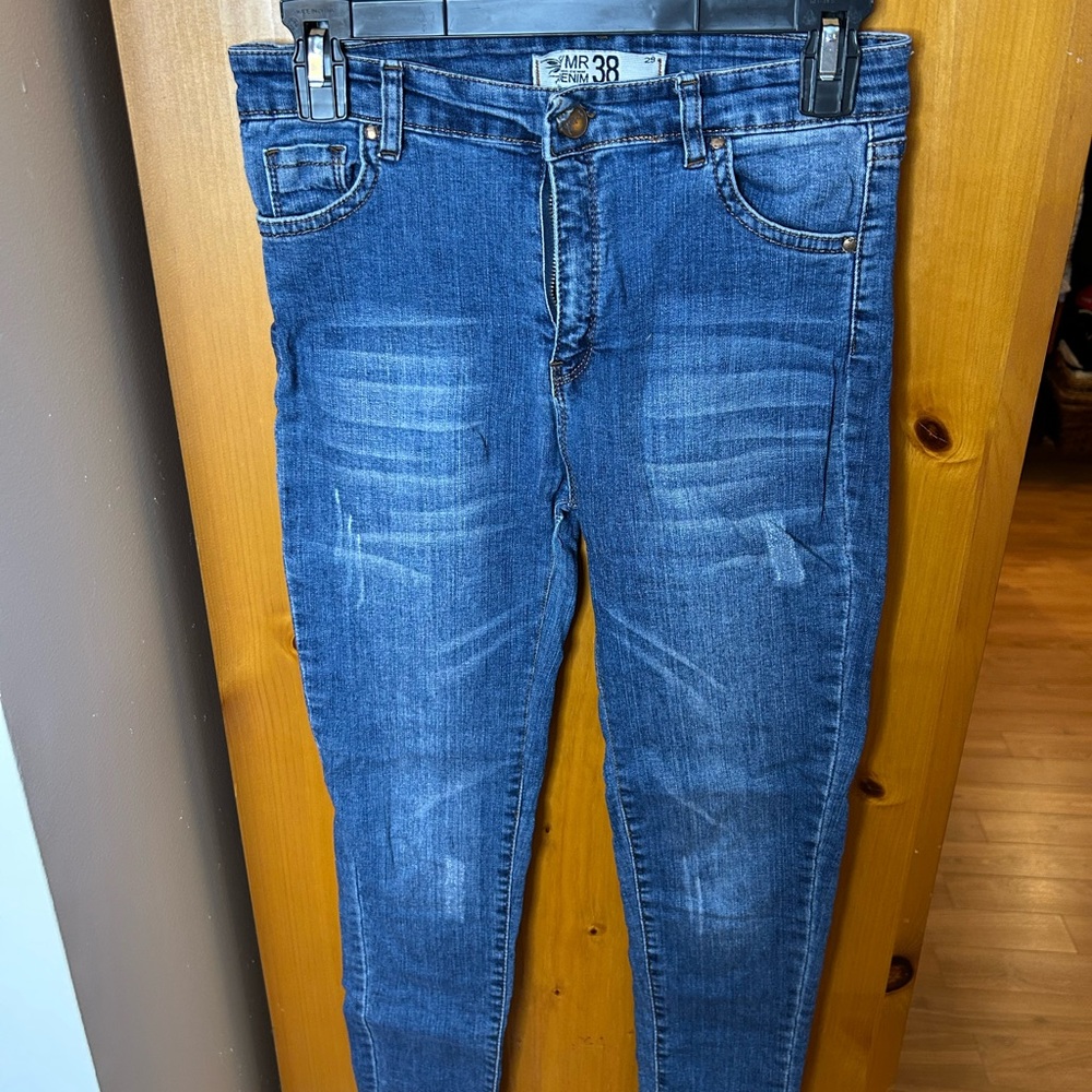 YMR Collection Blue distressed Cropped Jeans❤️29 - Picture 4 of 12